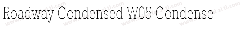 Roadway Condensed W05 Condensed字体转换